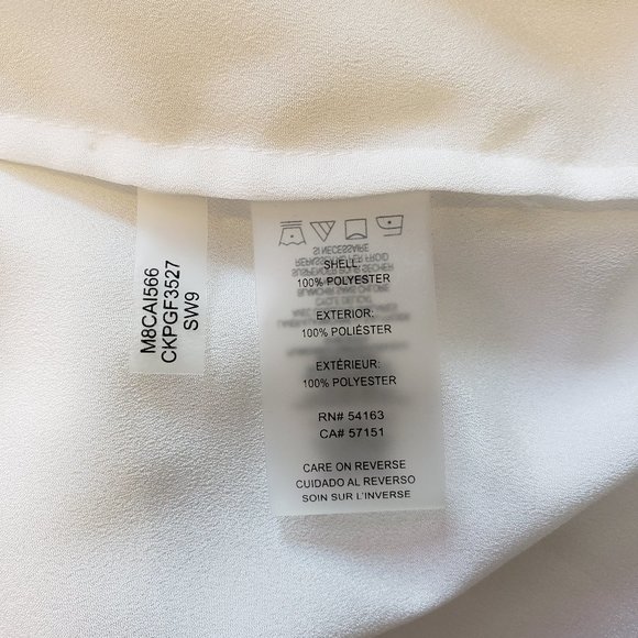 Calvin Klein white blouse with bell sleeves - Picture 7 of 8